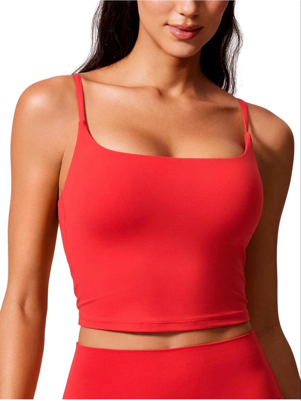 CRZ YOGA Butterlift Scoop Neck Crop Tank Top